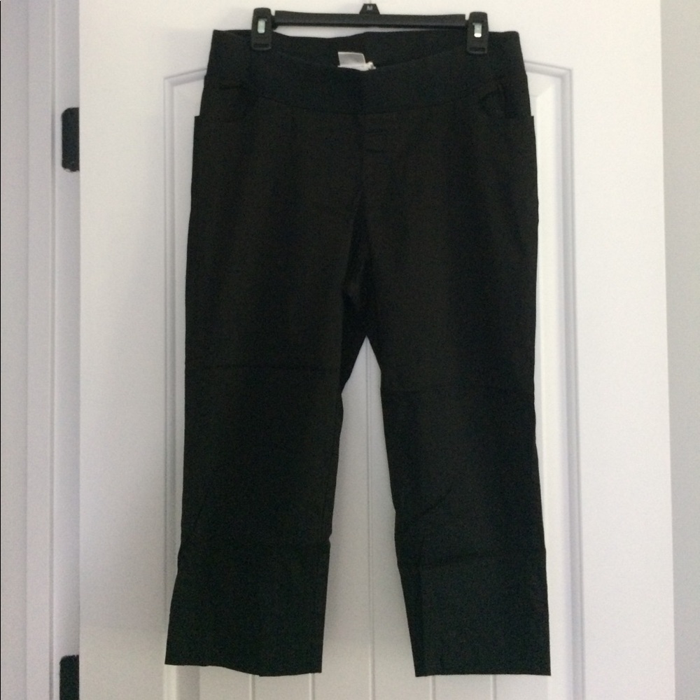 Motherhood Maternity‎ Pants Women's Size Medium Black Capri Stretch